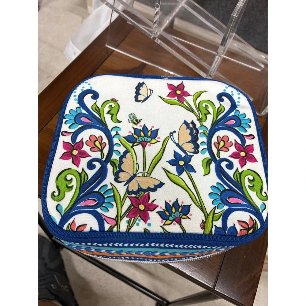Brighton Butterfly Garden Jewelry Case Travel Organizer Blue Multi NWT
